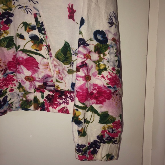 Multi-Color Floral Zip Up Jacket - Picture 2 of 4